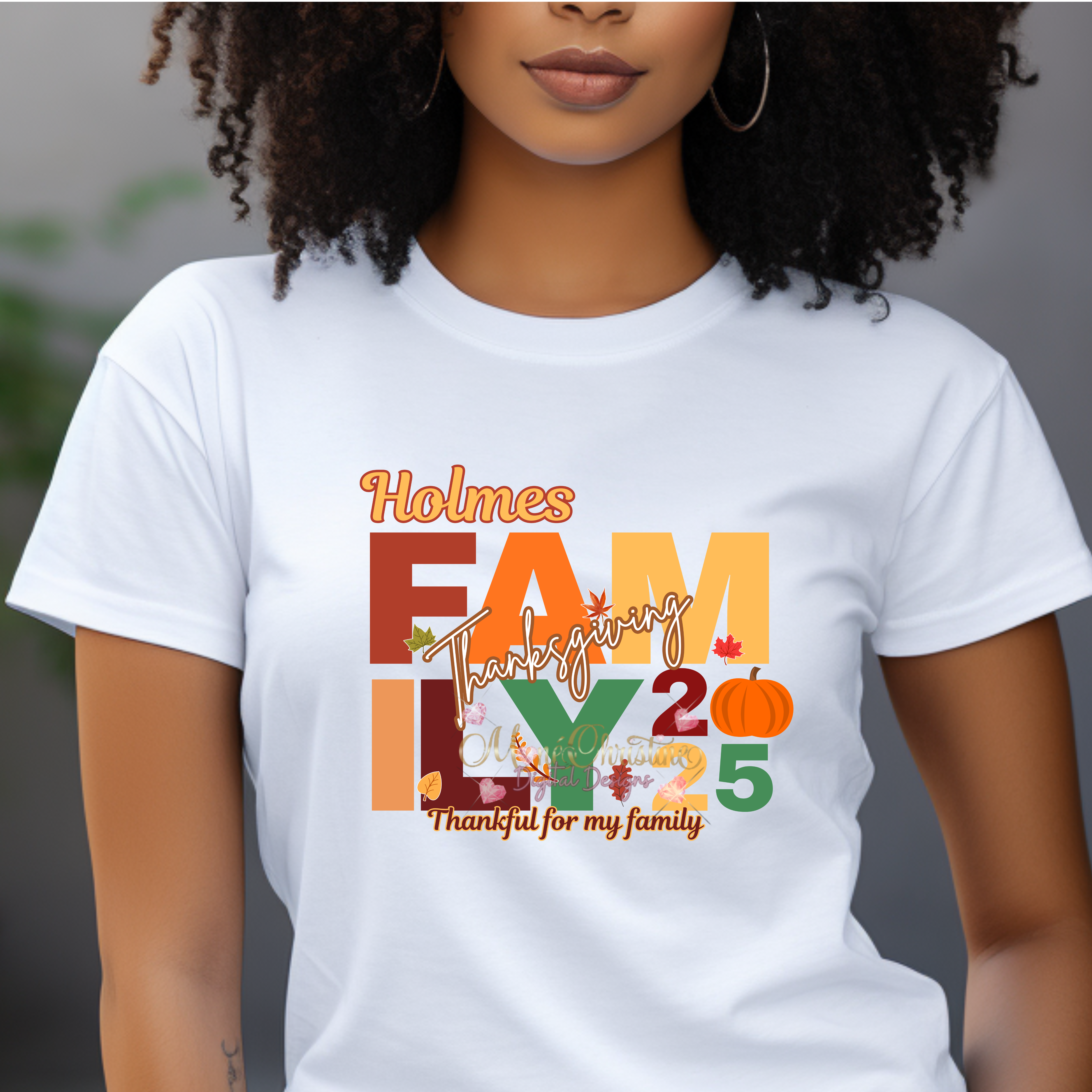Personalized Family Thanksgiving T-Shirt