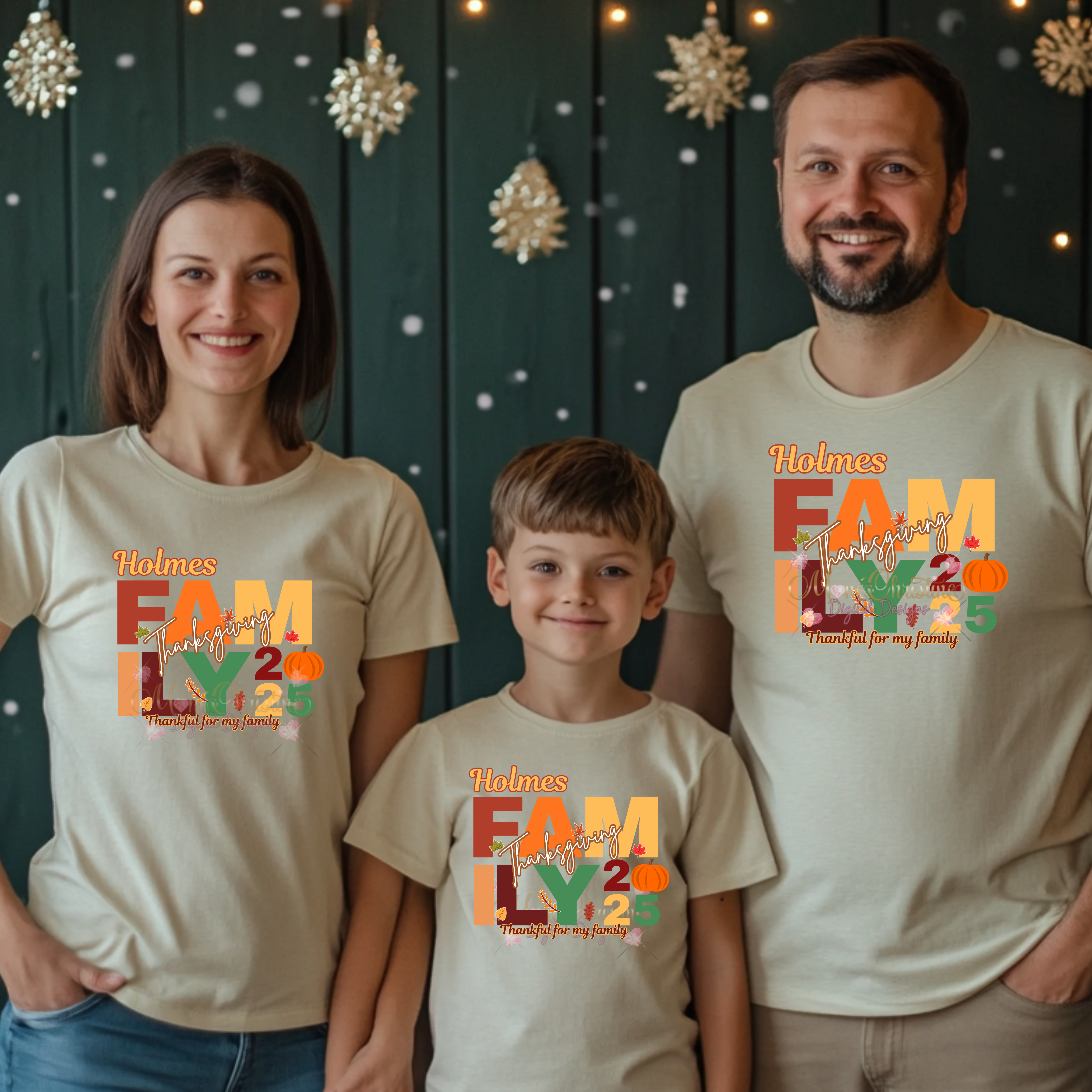 Personalized Family Thanksgiving T-Shirt