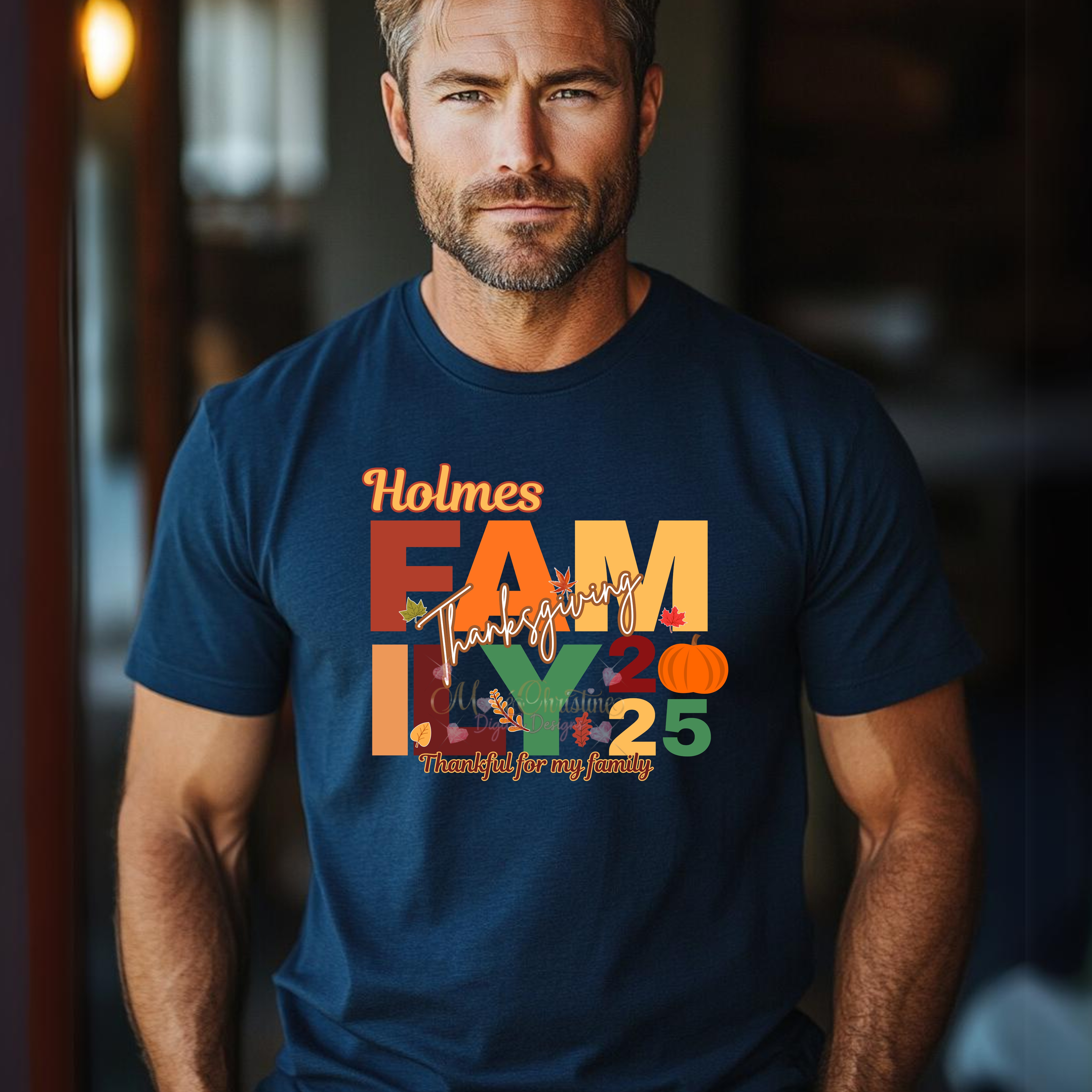Personalized Family Thanksgiving T-Shirt