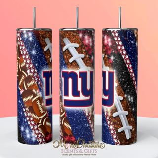 Football Glitter Tumbler