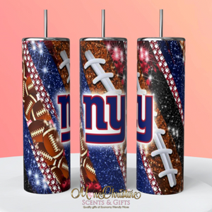 Football Glitter Tumbler