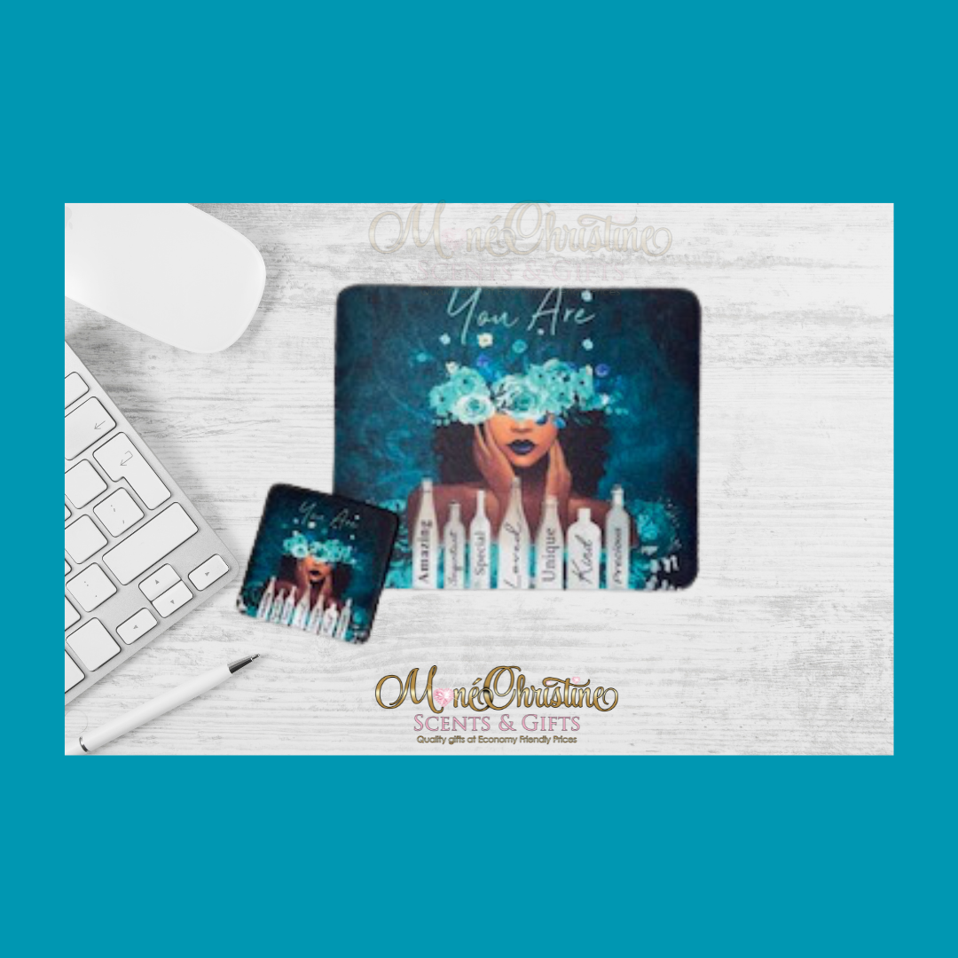 Personalized Mouse Pad with matching Coaster