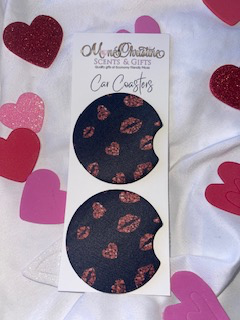 Valentine's Day Car Coasters