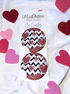 Valentine's Day Car Coasters