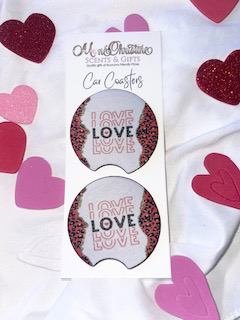 Valentine's Day Car Coasters