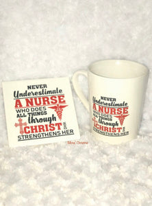 Assorted Mugs with matching coasters