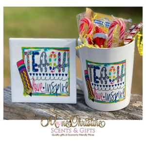 Assorted Mugs with matching coasters