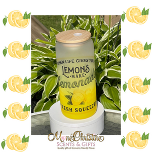Frosted Glass Tumblers with faux ice lids