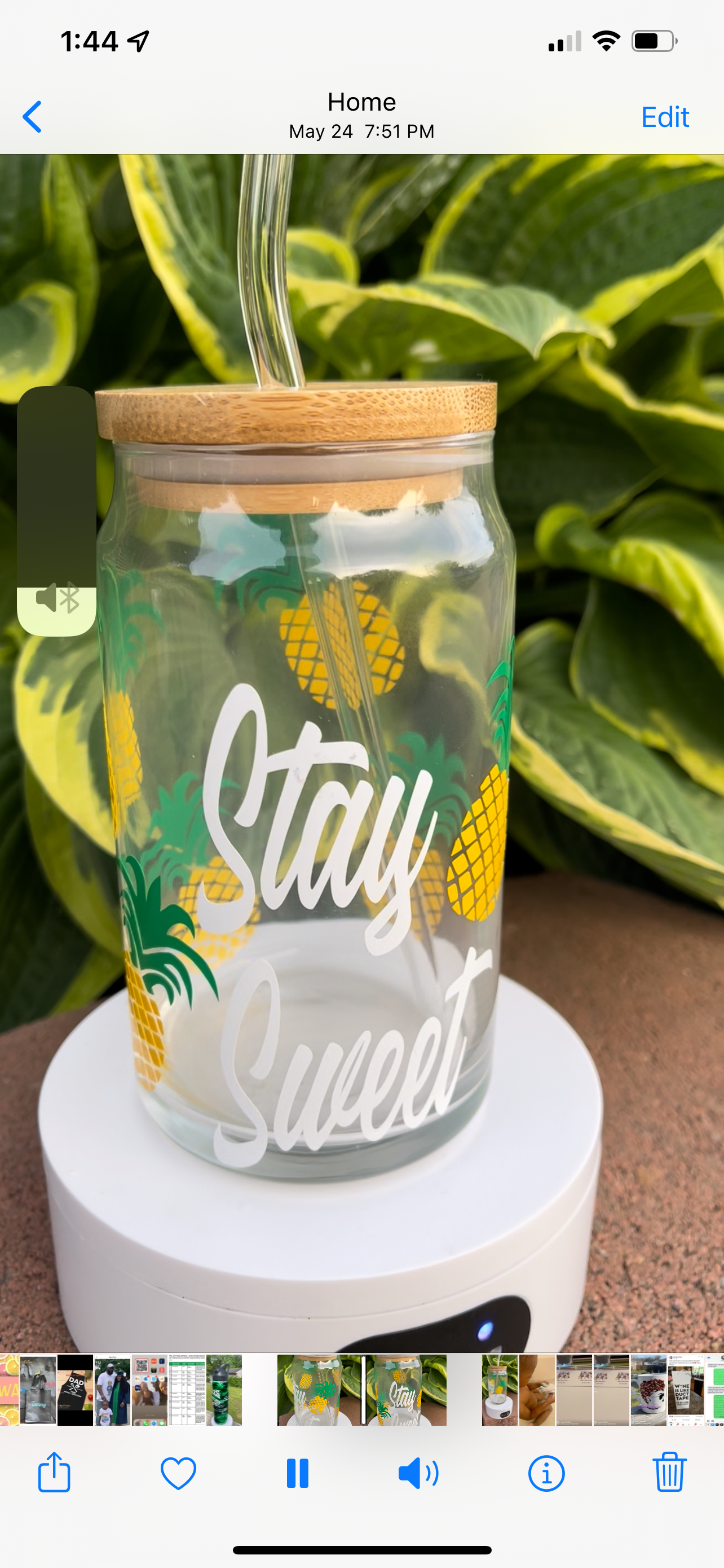Glass Tumblers with Bamboo lids
