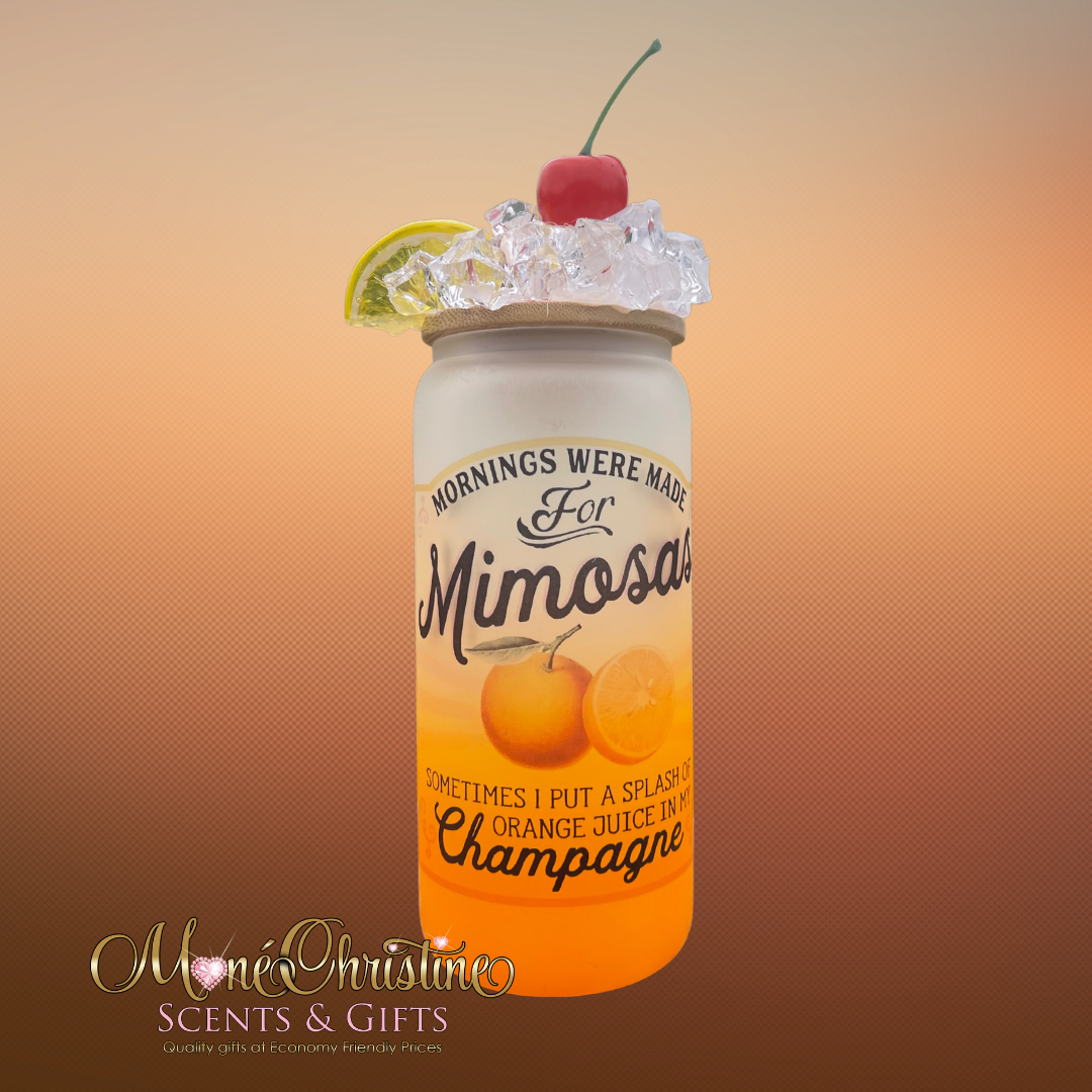 Frosted Glass Tumblers with faux ice lids